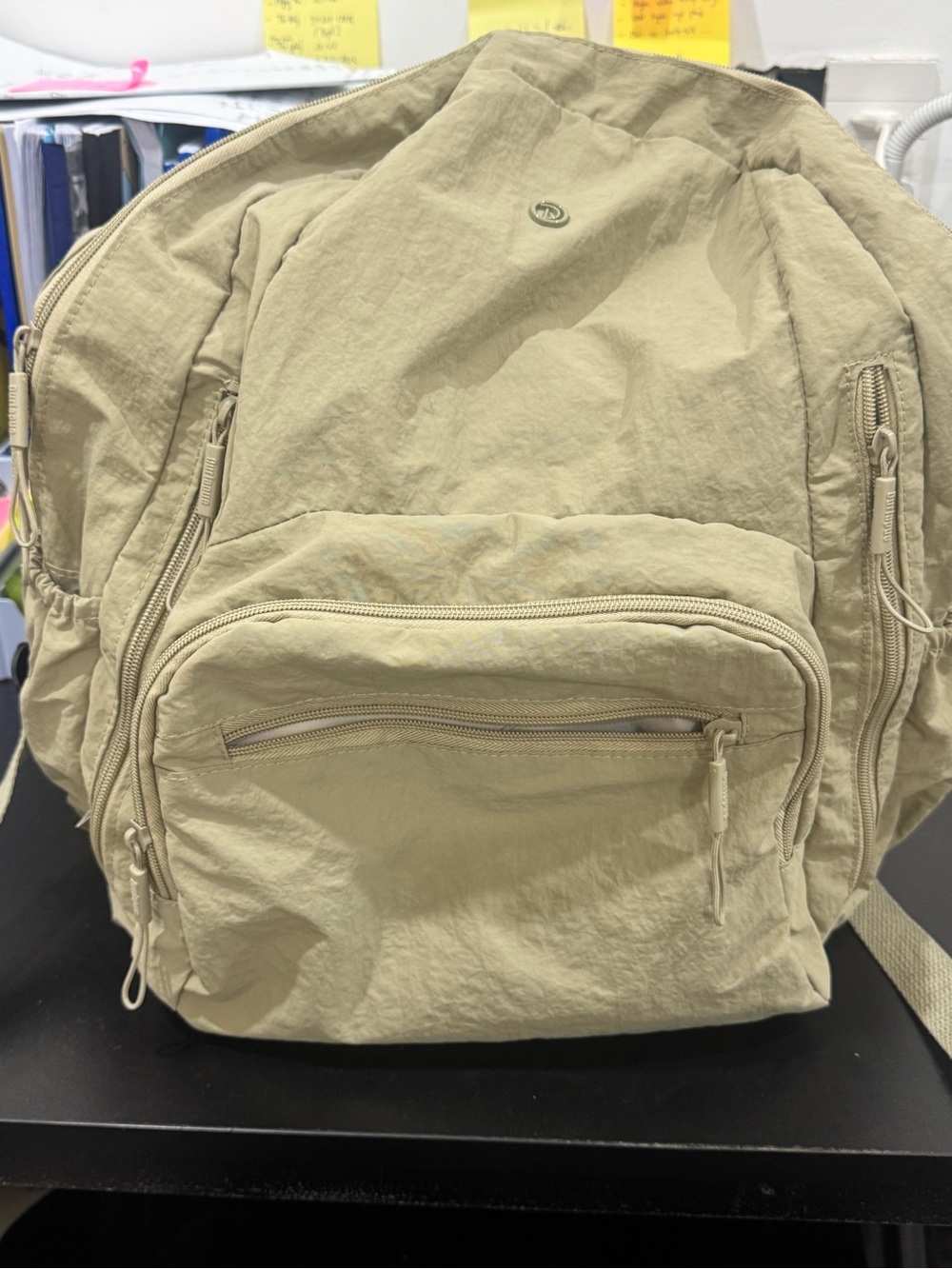 Light Beige Women's Travel Backpack - Casual Everyday Bag